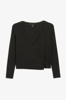 Топ в рубчик с запахом Monki