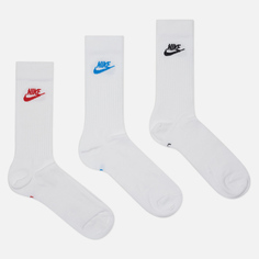 Комплект носков Nike 3-Pack Everyday Essential, цвет белый