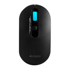 Мышь A4TECH Fstyler FG20, оптическая, беспроводная, USB, синий и черный [fg20 blue]