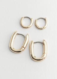 Chunky Hoop Earring Set & Other Stories