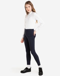 Тёмно-синие классические брюки Legging для девочки Gloria Jeans