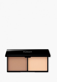 Палитра для макияжа Kiko Milano с бронзером и хайлатером для контуринга лица SMART CONTOURING PALETTE,03 Medium To Dark12 г