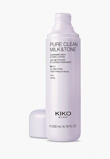 Молочко для снятия макияжа Kiko Milano и тоник 2 в 1 PURE CLEAN MILK & TONE, 200 мл