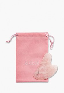 Массажер для лица Bloor скребок гуаша "Сердце" из натурального розового кварца (цельный камень)
