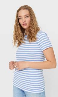 Stradivarius Базовый Топ Небесно-Голубой M