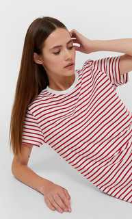 Stradivarius Базовый Топ Красный Xs