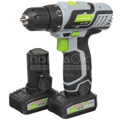 Дрель-шуруповерт аккумуляторная Интерскол ДА-18ЭР, 1400 об/мин, 18 В, 10 мм