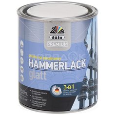 Эмаль алкидная DufaPremium Hammerlack RAL -6005 по ржавчине зеленый мох глянцевая, 0.75 л Düfa