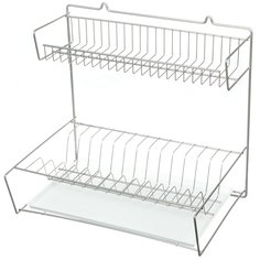 Сушилка для посуды хромированная с поддоном, тнп-1.3