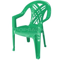 Кресло пластиковое Стандарт Пластик Групп зеленое, 66х60х84 см