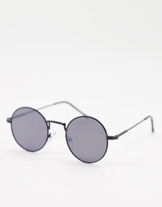 Черные круглые солнцезащитные очки River Island-Черный цвет