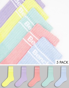 Набор из 3 пар спортивных носков пастельных оттенков с логотипом Bench Candela-Multi