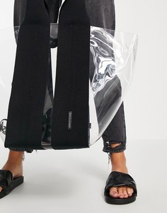 Черная сумка-тоут с ручками в виде полосок Rebecca Minkoff-Черный цвет