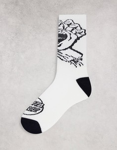 Белые носки с принтом «кричащая рука» Santa Cruz-Белый