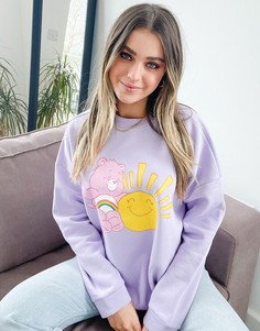 Сиреневый свитшот в стиле oversized от комплекта с принтом медвежат Care Bears ASOS DESIGN-Фиолетовый цвет