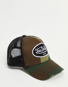 Кепка с камуфляжным принтом Von Dutch-Зеленый цвет