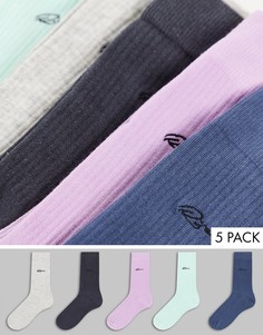 Набор из 5 пар носков разных цветов River Island-Фиолетовый цвет