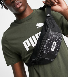 Черная сумка-кошелек на пояс с принтом пейсли Puma-Черный цвет