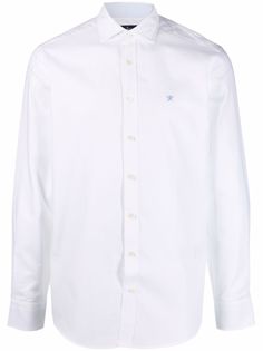 Hackett рубашка с длинными рукавами и вышитым логотипом