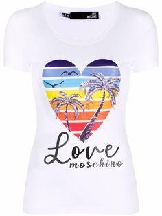 Love Moschino футболка с пайетками