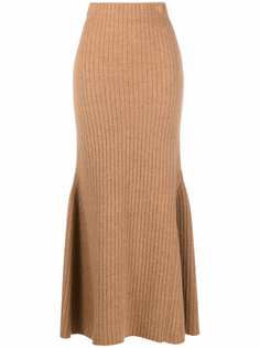 Nanushka трикотажная юбка макси с завышенной талией