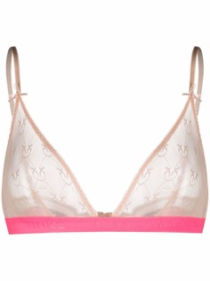 PINKO сетчатый бюстгальтер с вышитым логотипом