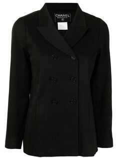 Chanel Pre-Owned двубортный пиджак 1998-го года с заостренными лацканами