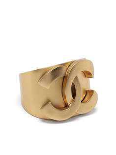 Chanel Pre-Owned позолоченное кольцо 2001-го года с логотипом CC