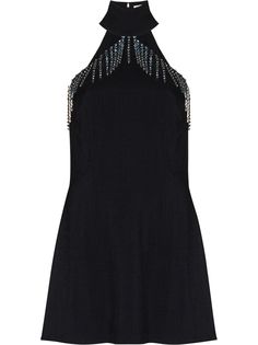Christopher Kane платье мини с вырезом халтер и кристаллами
