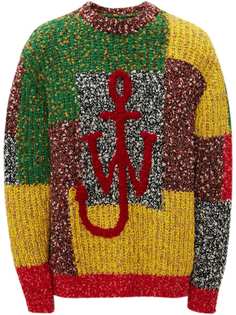 JW Anderson джемпер в технике пэчворк с логотипом Anchor