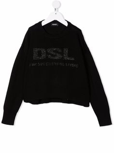 Diesel Kids джемпер с блестящим логотипом