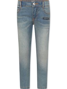 Moschino Kids узкие джинсы средней посадки