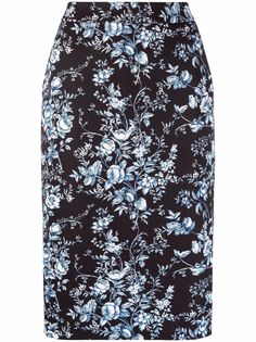 Boutique Moschino юбка-карандаш с цветочным принтом
