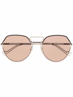Fendi Eyewear солнцезащитные очки-авиаторы с монограммой