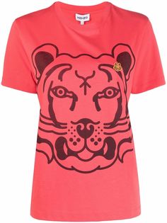 Kenzo футболка с принтом Tiger