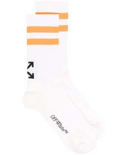 Off-White полосатые носки с логотипом Arrows