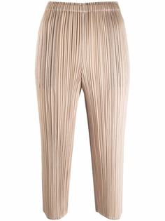 Pleats Please Issey Miyake укороченные плиссированные брюки