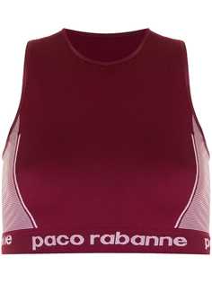 Paco Rabanne спортивный бюстгальтер с логотипом