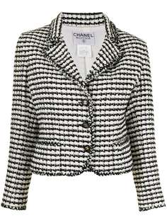 Chanel Pre-Owned твидовый пиджак 1997-года с узором в полоску