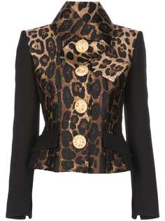 Dolce & Gabbana блейзер с леопардовым принтом