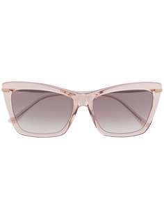 Jimmy Choo Eyewear солнцезащитные очки в массивной прозрачной оправе