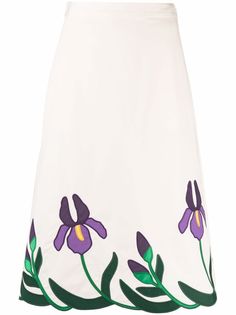 Tory Burch юбка миди с цветочным принтом