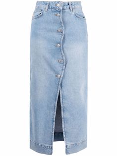 GANNI джинсовая юбка с завышенной талией