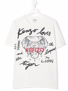 Kenzo Kids футболка с графичным принтом