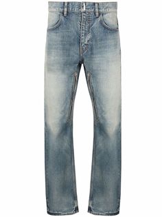 Givenchy прямые джинсы с карманами на молнии