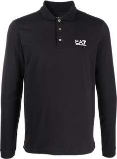Ea7 Emporio Armani рубашка поло с длинными рукавами и логотипом