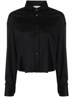 RED Valentino укороченная рубашка с длинными рукавами