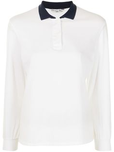 Christian Dior рубашка поло pre-owned с длинными рукавами