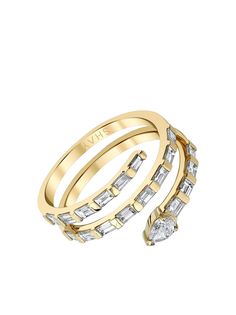 SHAY кольцо из желтого золота с бриллиантами