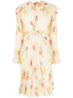 Balenciaga жаккардовое платье с цветочным узором